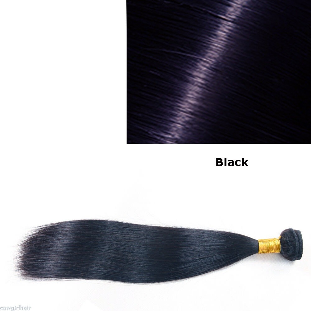 3 Bundles Black #1 Straigt sew hair 100% Virgin Brazilian Human Hair Ali Bundle