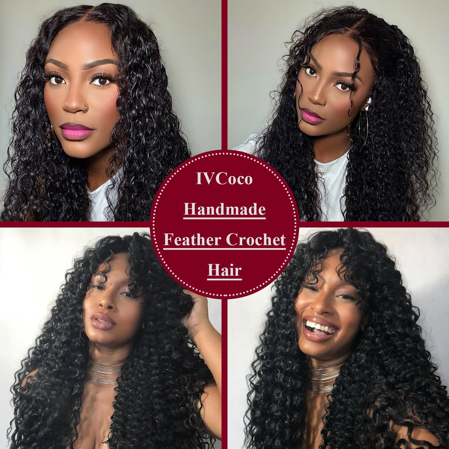 Soft 18-Inch Deep Wave Crochet Hair for Black Women – Miracle Knots Collection