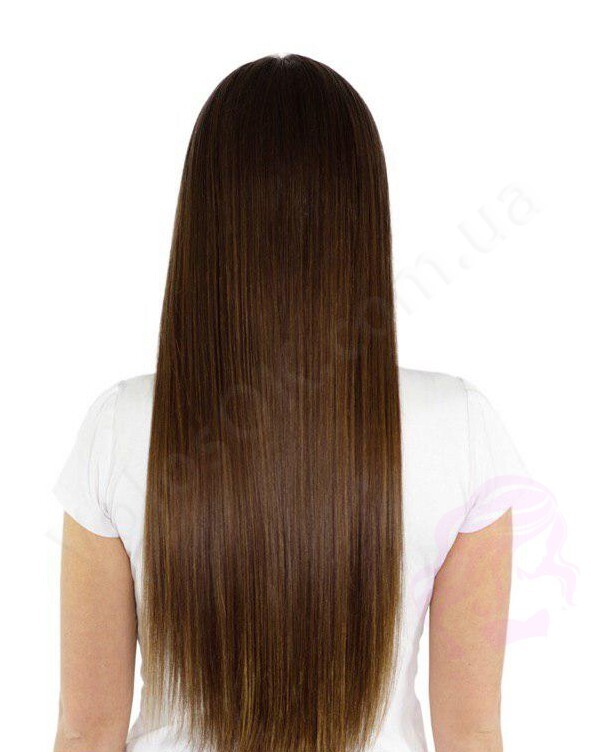 100% Natural Human Hair Extensions Clip In 15″ 7pcs 70g, Light Brown #06