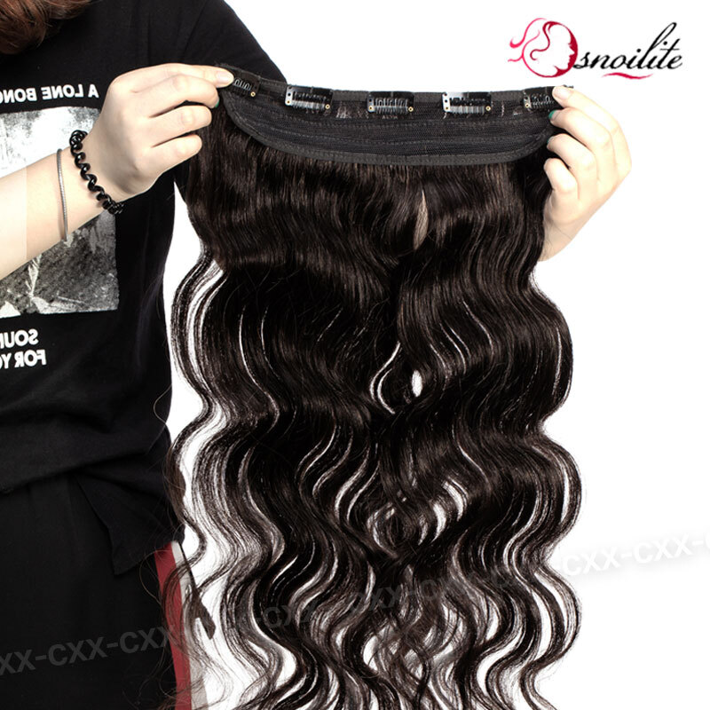 Thick Long Ombre One Piece 3/4 Full Head Clip In HUMAN REAL REMY Hair Extensions