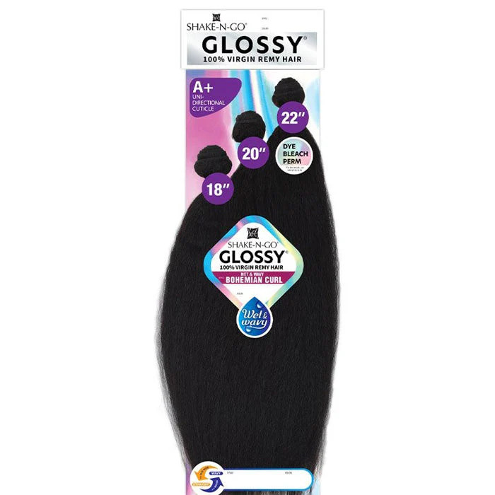 Shake N Go Glossy 100% Virgin Remy Hair Wet and Wavy Weave – BOHEMIAN CURL