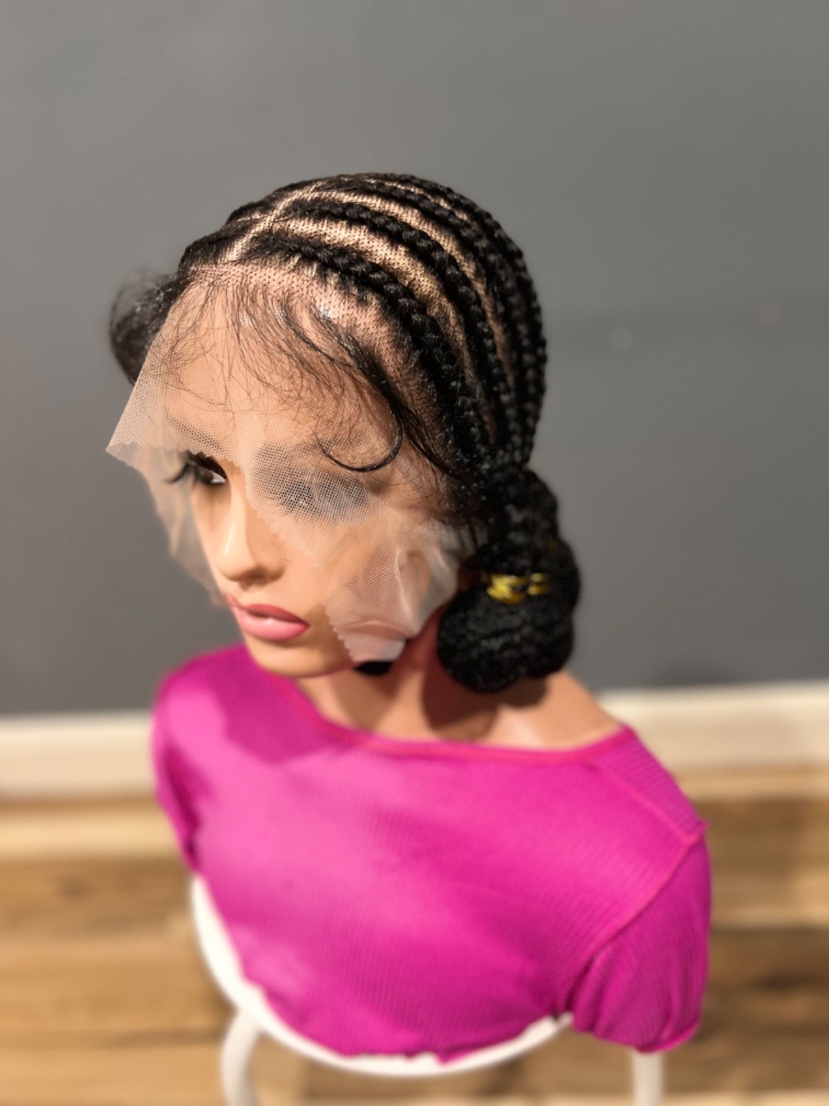 Braided cornrow comfortable wig.Ready to ship .