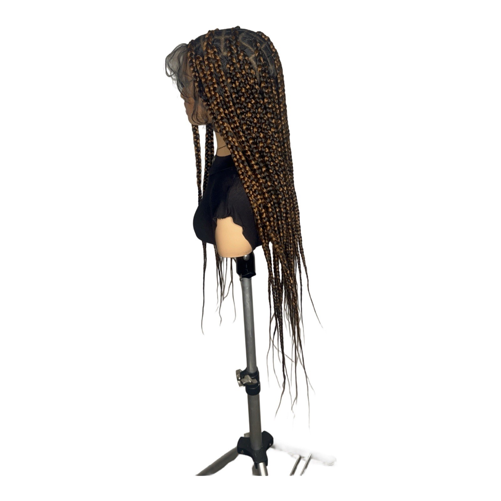 Women’s Synthetic Braided Wig Long Hairpiece Black/Brown