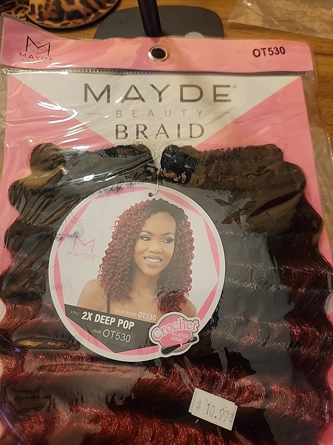 Mayde Beauty Crochet Hair 1 Pack Of Curly Deep Pop Color OT530 Synthetic Hair