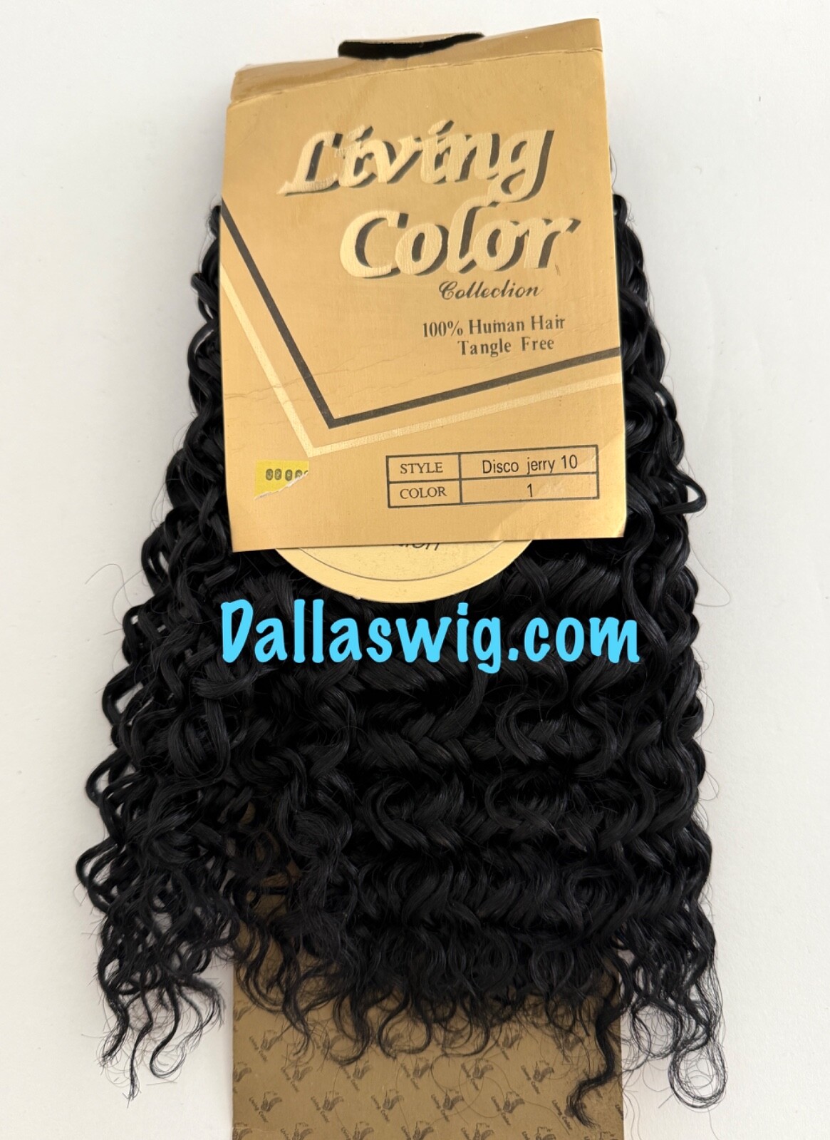 SALE 100% Human Living Color Natural Disco Jerry Curly 10″ Weaving One Pack