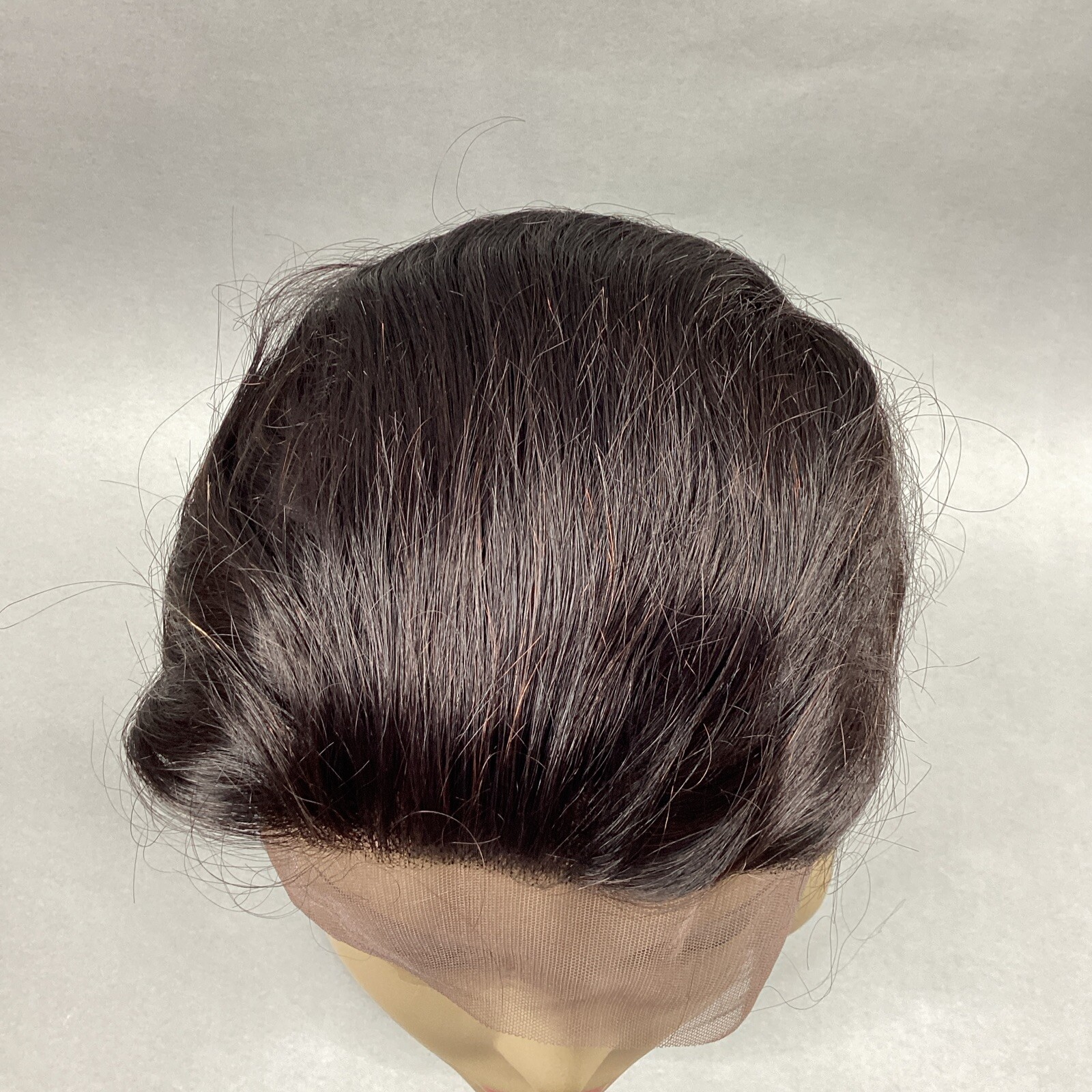 Straight 12” #Natural Black 100% Human Hair 360° Full Cap Lace Frontal