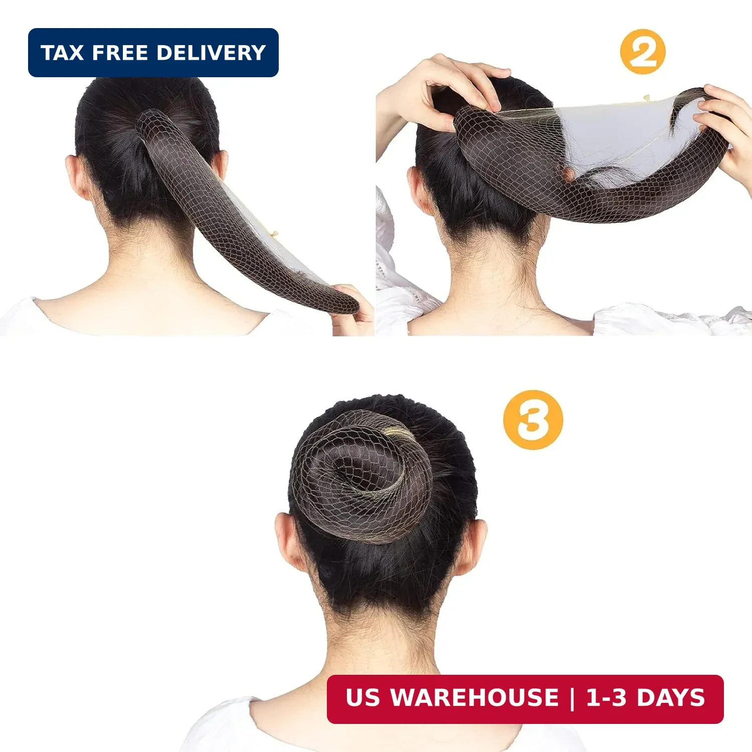 WeKen Pack of 20pcs Hair Nets Invisible Elastic Edge Mesh 50cm 20″ Blonde