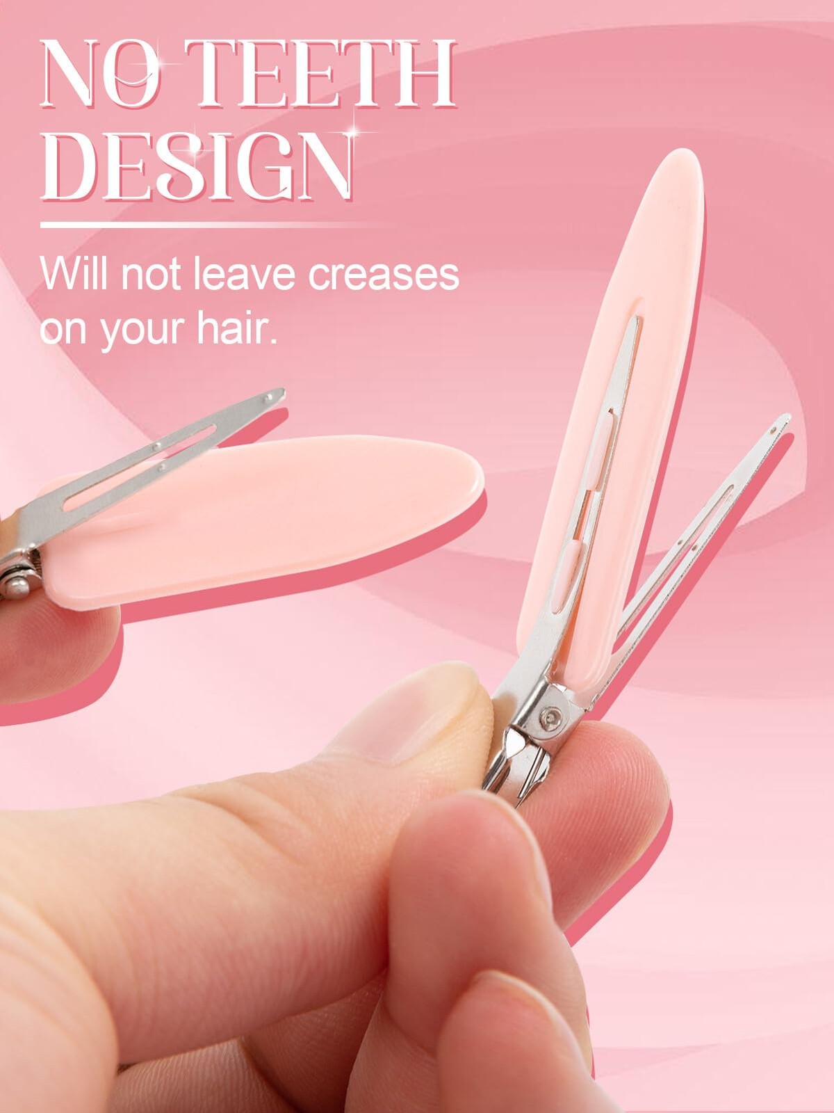 MADHOLLY 8Pcs No Bend Crease Hair 8 Count (Pack of 1), Black, White, Pink