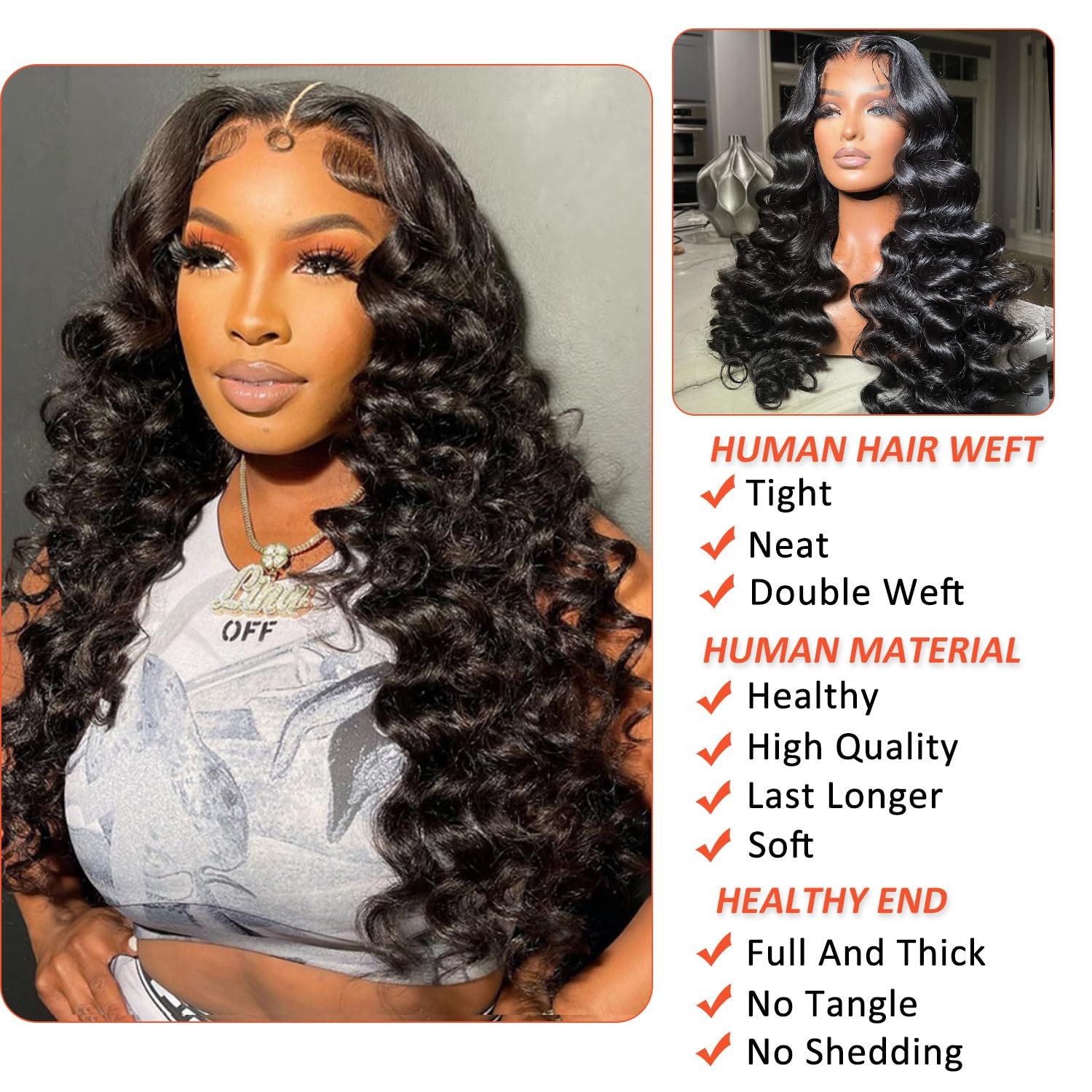Aakjj Deep Wave Lace Front Wigs Human Hair 200 Density 13X4 Hd Lace Frontal Wig