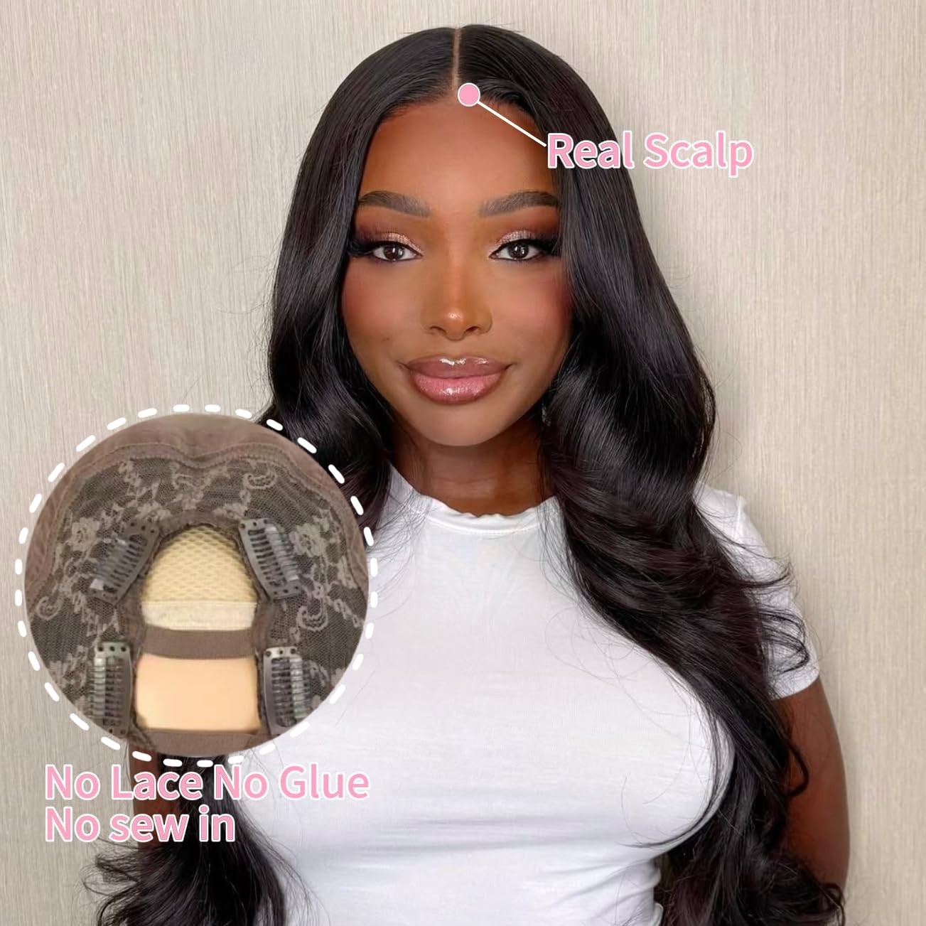 Body Wave U Part Wig Human Hair Upgrade U Part Human Hair Wig Clip In Half Wig
