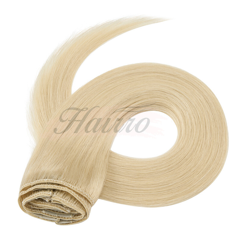 Double Drawn Clip In 9A+ Real Remy Human Hair Extensions 8PCS 18CLIPS Full Head