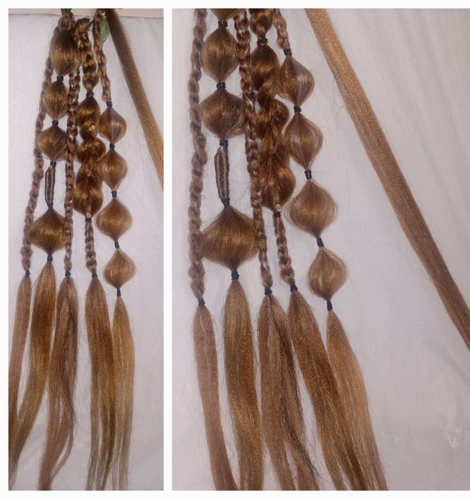 natural tone festival rave hair softball braided hair ties 26″Handmade reusable