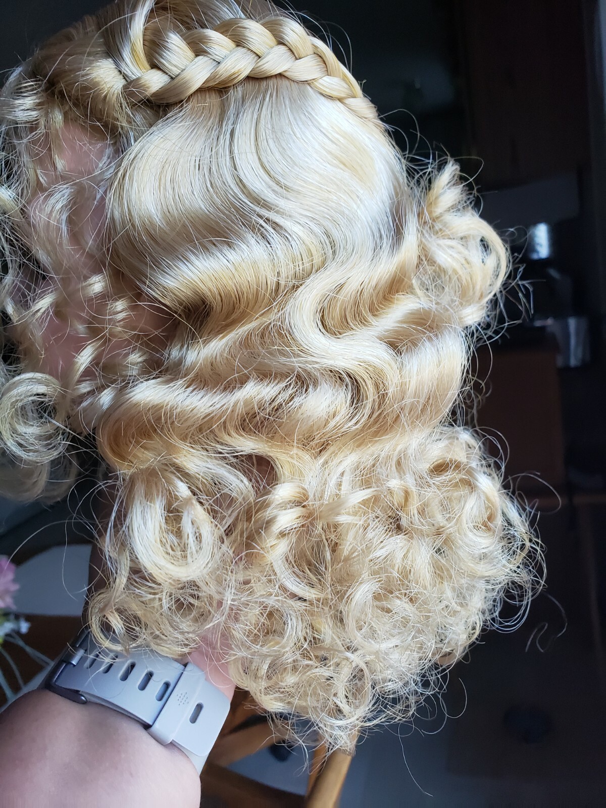 Wig 14/15, Light Blonde, Fluffy curls, Full Cap, NEW by Expressions #1