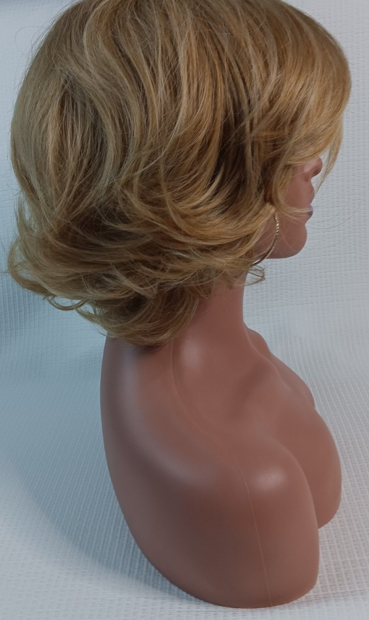 Women’s breathable net adjustable buckle thick synthetic Spring Honey hair wig