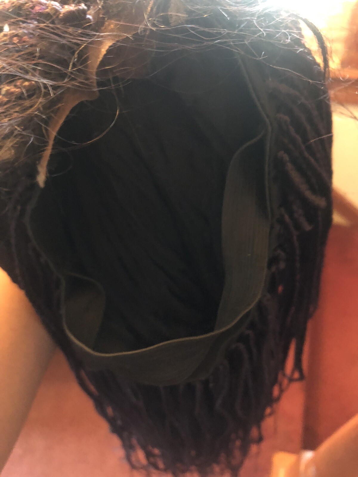 Custom Fully hand braided lace closure box braid wig baby hair color purple 28in