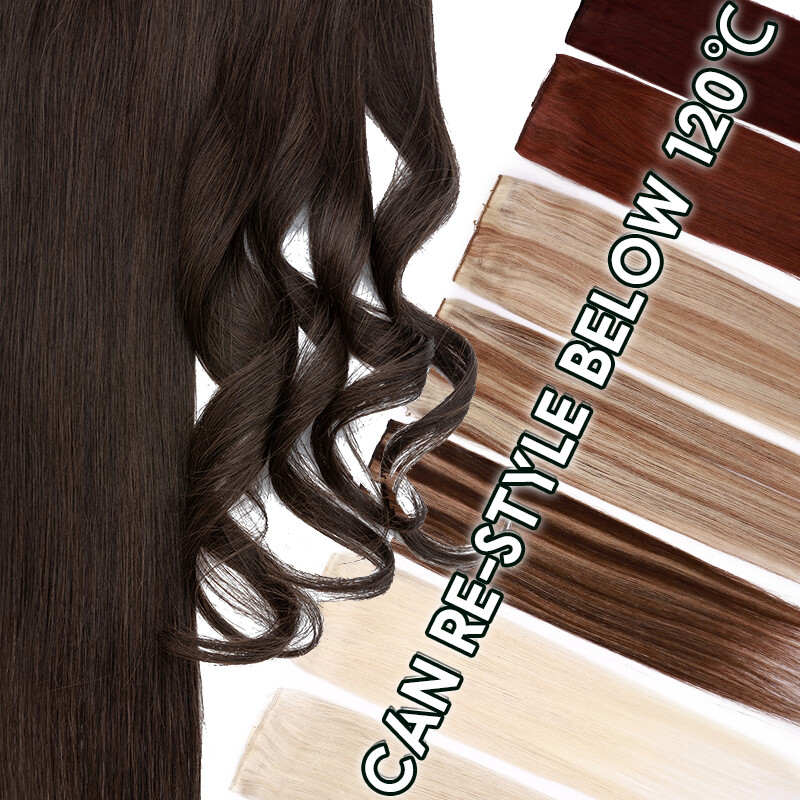One Piece Clip In Human Hair Extensions 100% Remy Hairpiece 3/4 Full Head Thick