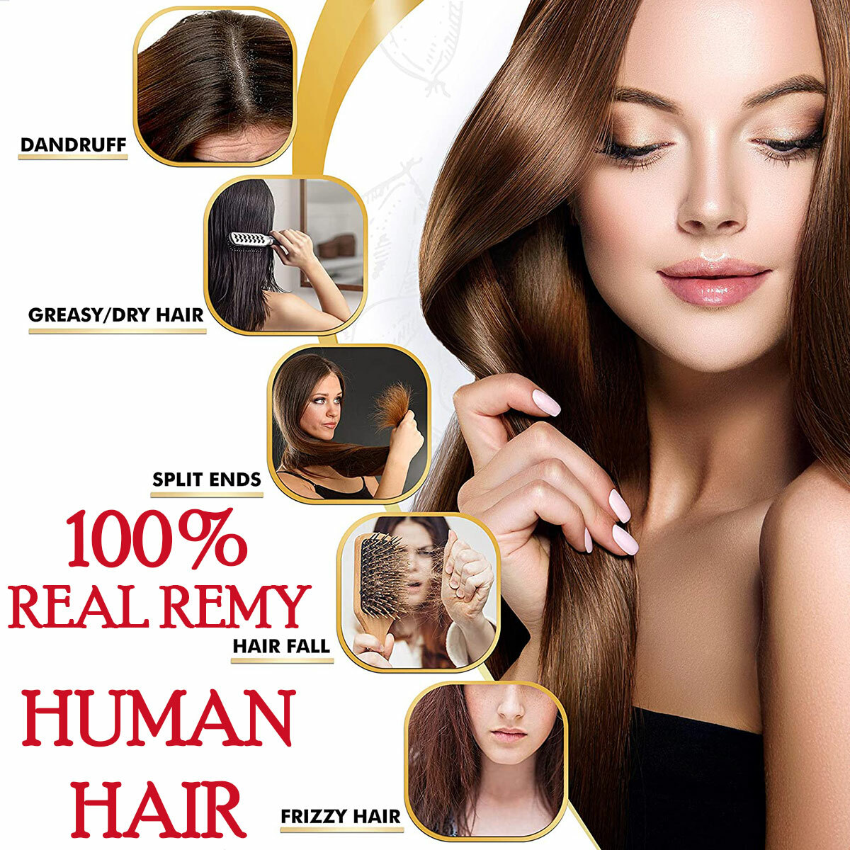 CLEARANCE Clip In 100% Real Human Remy Hair Extensions Full Head Weft Highlight