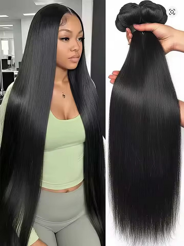 Brazilian Straight Human Hair Bundles 10-40″ Virgin Remy Extensions 1/3/4 Pack