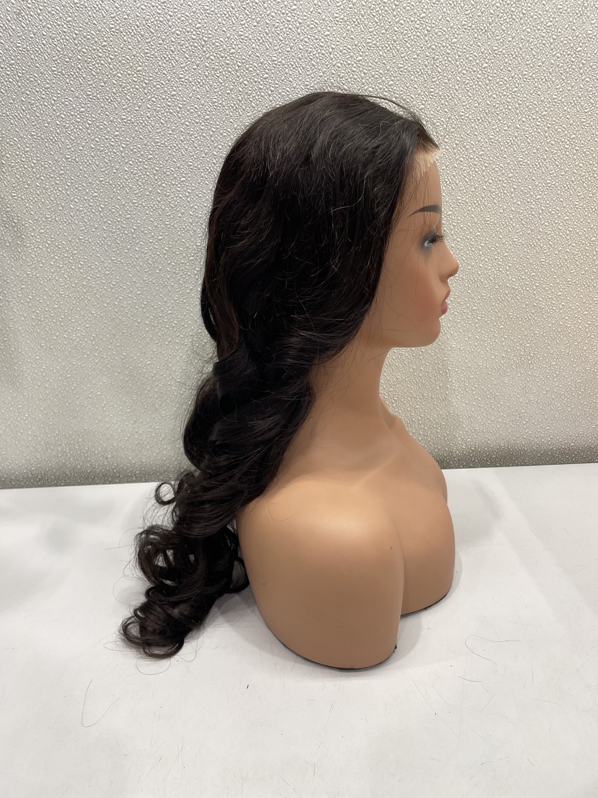 Geeta Hair Natural Black Human Hair Lace Front Long Wig 26″