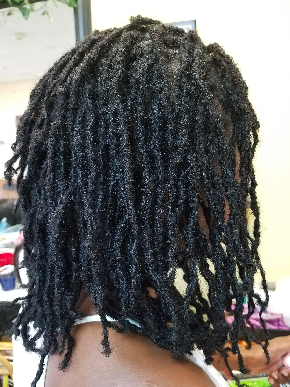 100% Human Hair Locks handmade 10 dreadlocks up 24” small off black 4 mm wide