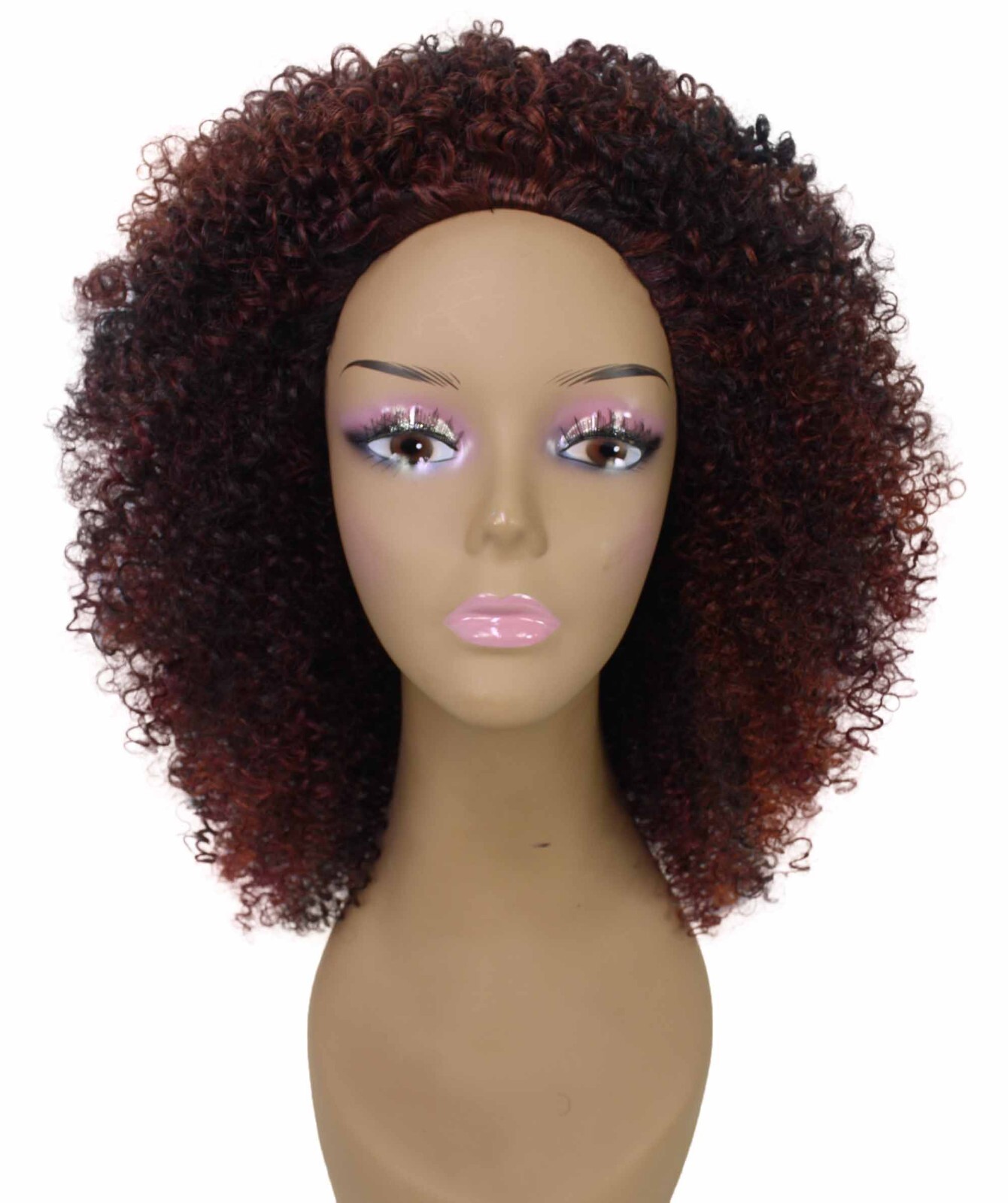 LUXLUXE Zenobia Kinky Afro 18 in Long Half Wig Mix Human & Sythetic Hair BH-0006