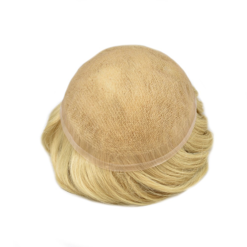 Mens Toupee Hair System Full French Lace Hairpiece Wig for Men Hair Replacements