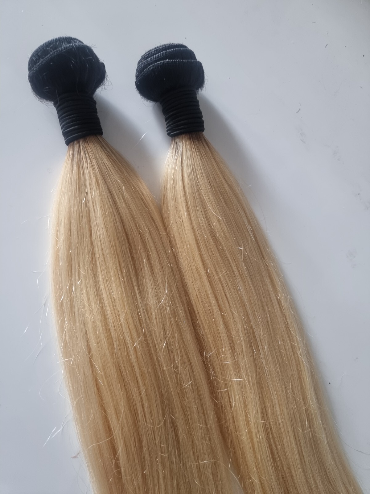 12A 2BUNDLE REAL PERUVIAN OMBRE SILKY STRAIGHT HAIR 2TONE 1b/613# 200g 20+20INCH