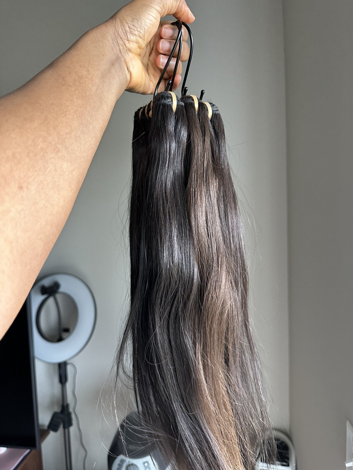 Raw indian hair ( Single donor) from indian temples 18”18”20” with 16” 5*5 closu