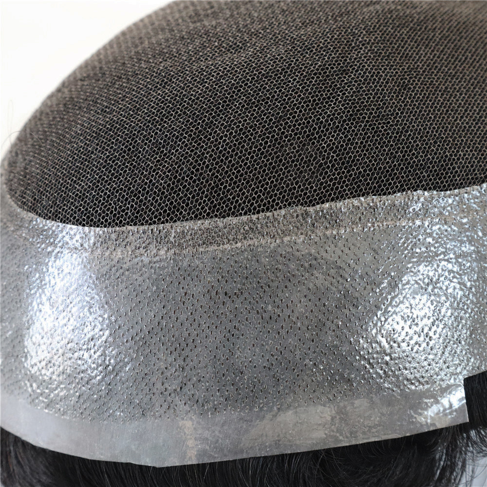 Toupee For Mens Hairpiece Lace System Replacement Poly Skin Around Hairpieces AU