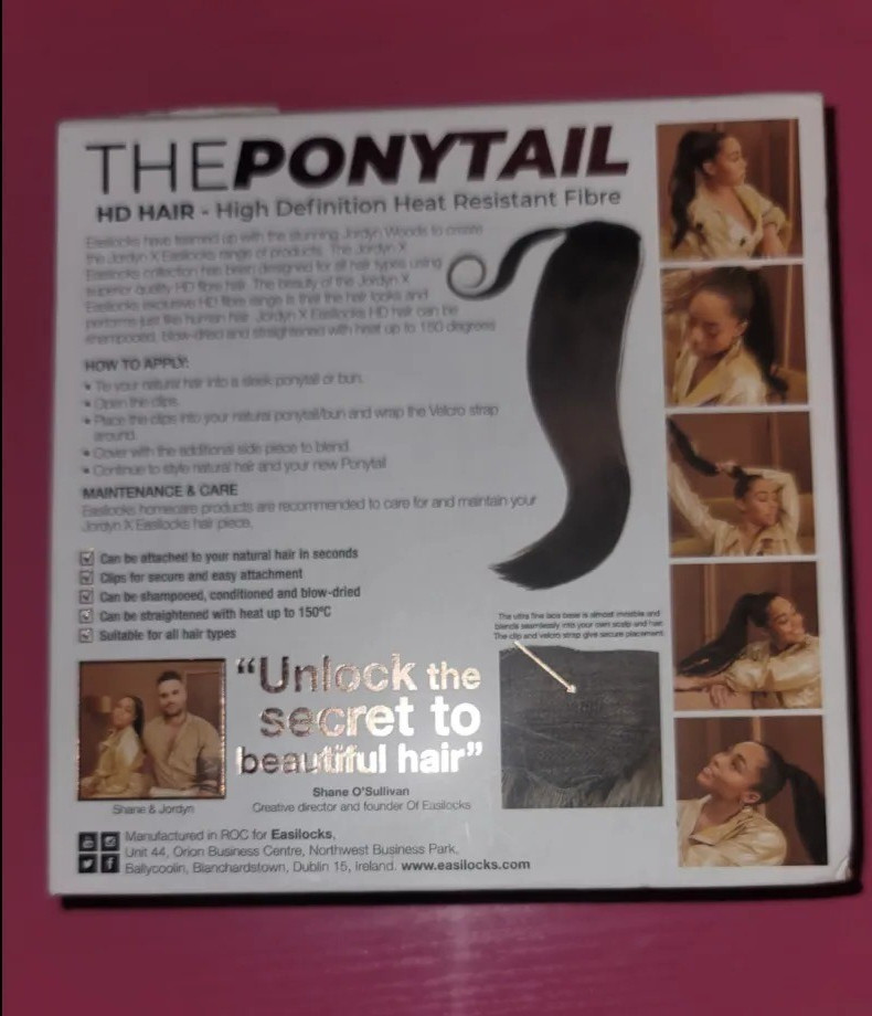 JORDYN WOODS EASILOCKS THE PONYTAIL HAIR HEAT RESISTANT 22″ PLATINUM BLONDE