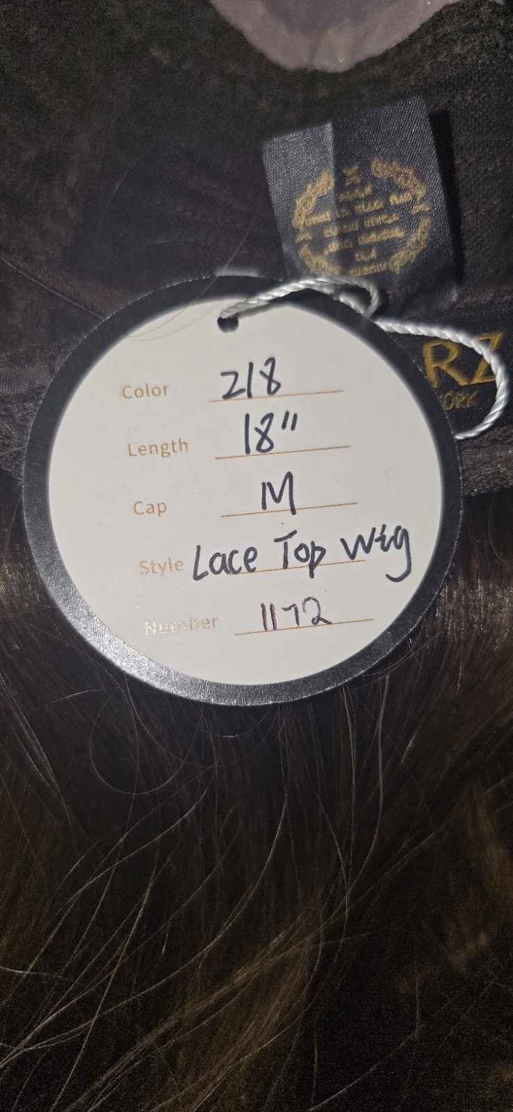 SARZ New York Sheitel Wig Lace Top Human Hair 18in 2/8 Brown Medium