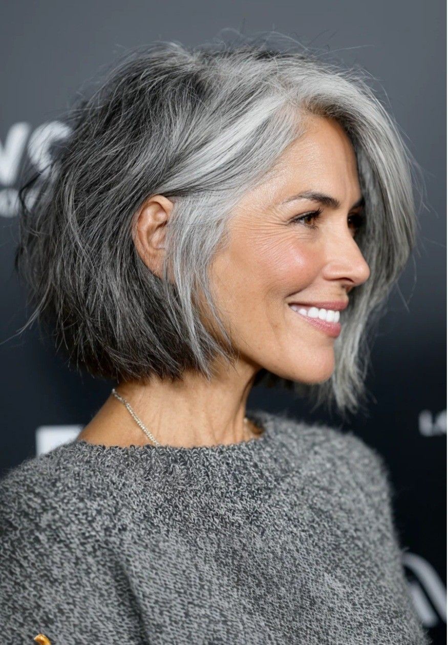 Short Salt and Pepper Wig with Gray Highlight Lace Front 100% Human Hair Wigs