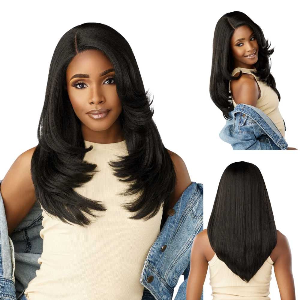 Sensationnel Synthetic Kinky Edges Lace Wig – Y-Part Kinky Blow Out 20″