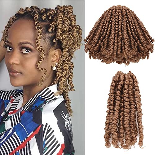 6 Inches 8 Packs Super Short Passion Twist Crochet Hair 6 Inch (Pack of 8) 27#