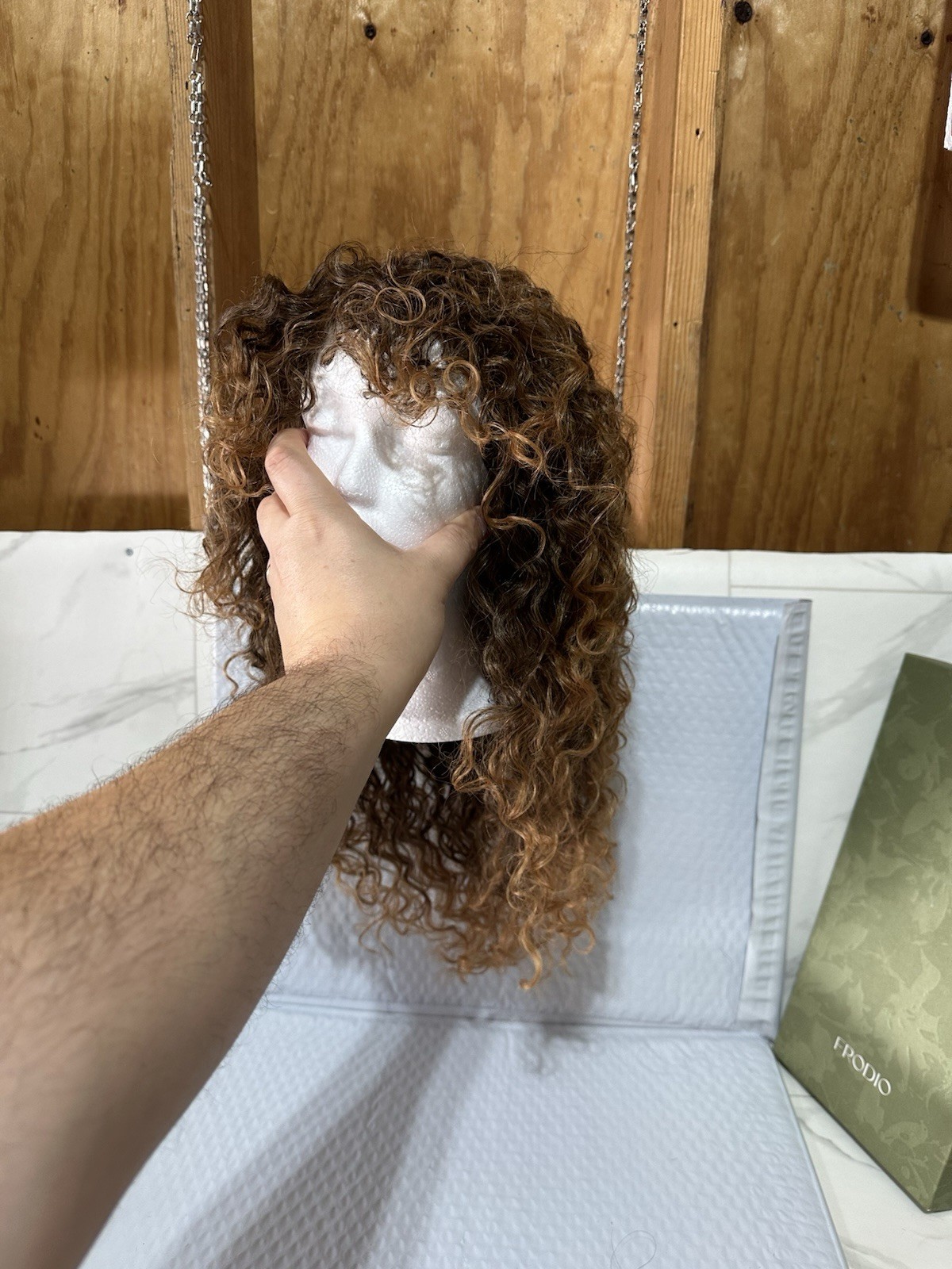 Frodio Natural Curly Human Hair Blend Ready To Wear Half Wig