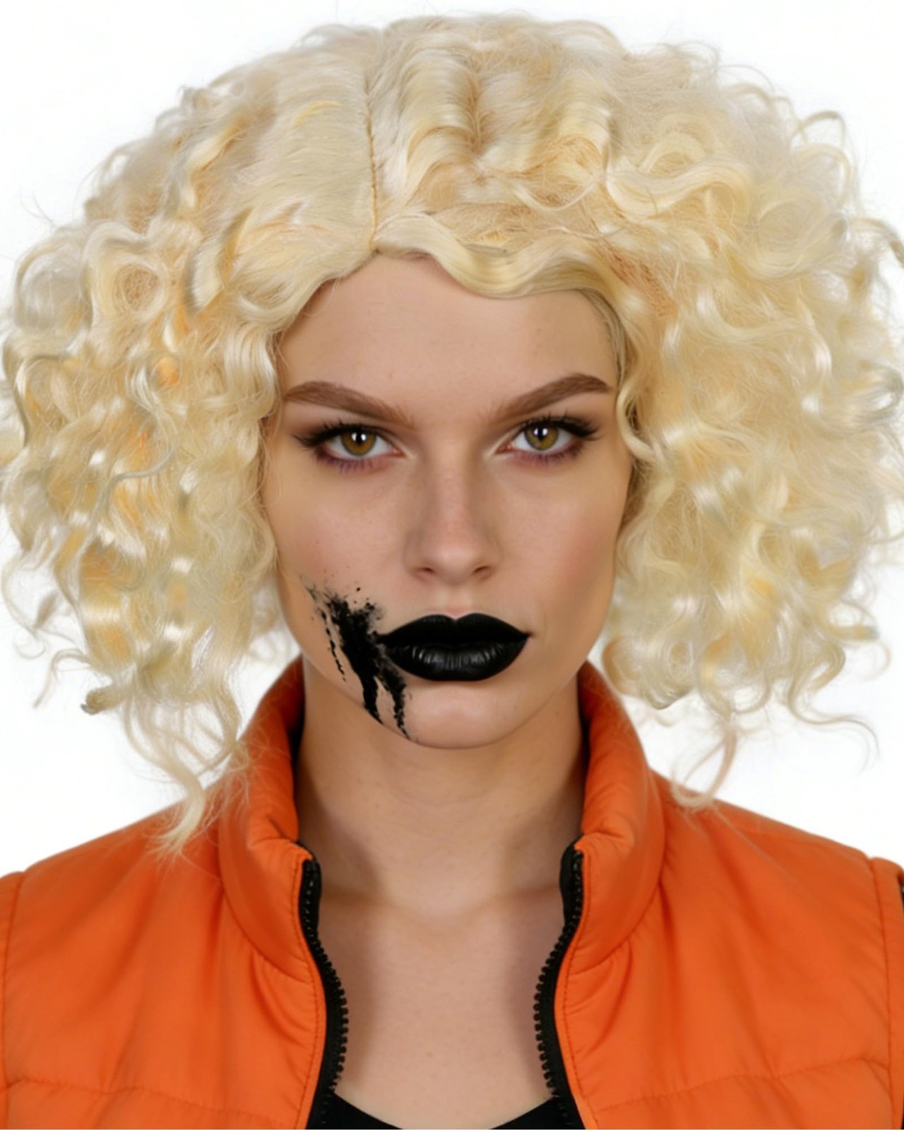 Hair Cap+ Blonde Curly Wig for Women 613 Wig Short Blonde Cosplay Wigs Adult …