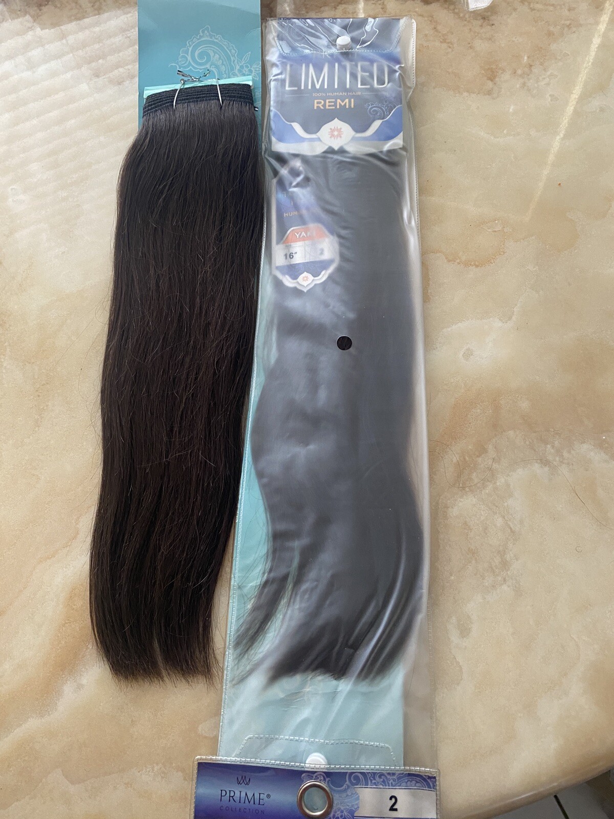 REMI PRIME LIMITED 100% HUMAN HAIR SOFT YAKY WEAVE-16 LOT 2 COLOR 2 TANGLE FREE