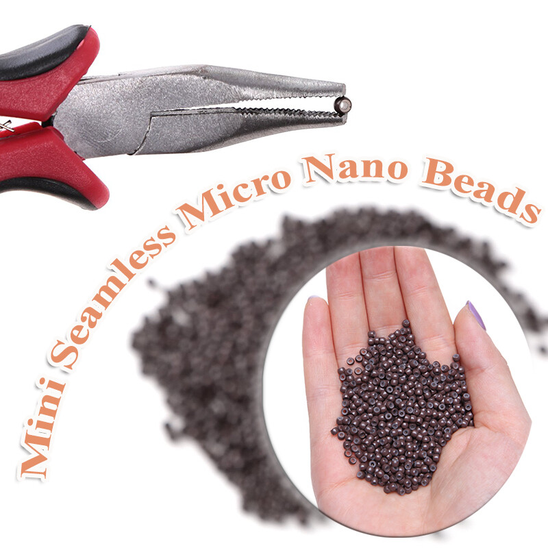 HAIRRO Nano Beads Tip Mini Micro Loop Small Ring for Nano Hair Extensions Black
