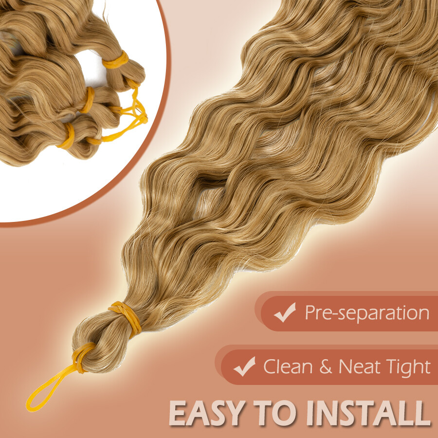 Deep Wave Bulk Braid 8/14/28″ Locs Boho Weave Braiding Curly Braids Extensions