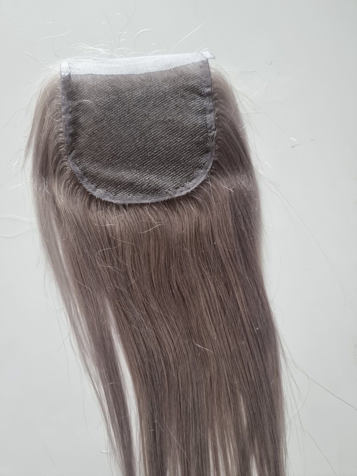 12INCH 4X4 PURE SILVER GREY LACE CLOSURE 100% BRAZILIAN HUMAN HAIR STRAIGHT 12A