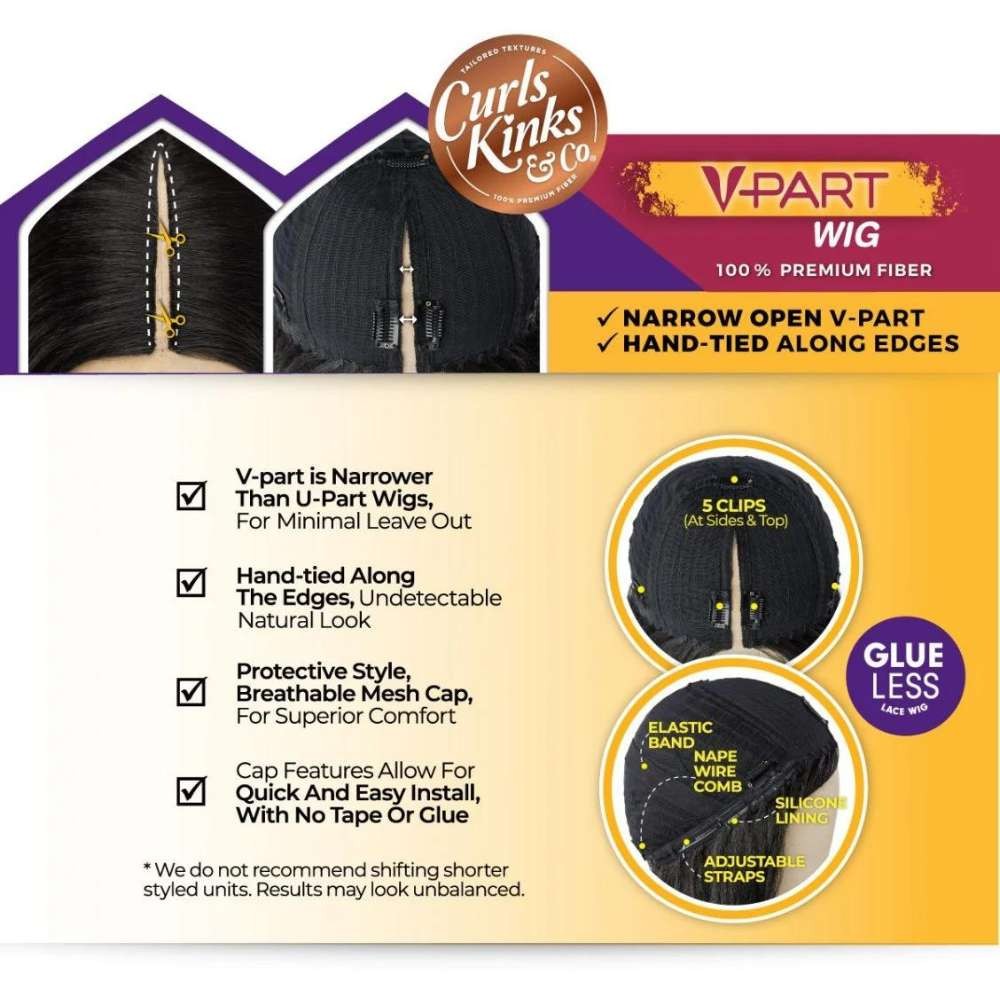 Sensationnel Curls Kinks & Co V-Part Wig – V-Unit 1