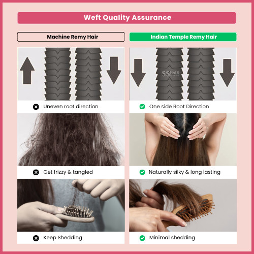 Indian Weave Weft Human Hair Extensions 30inch 100gm per Bundle Raw Hair