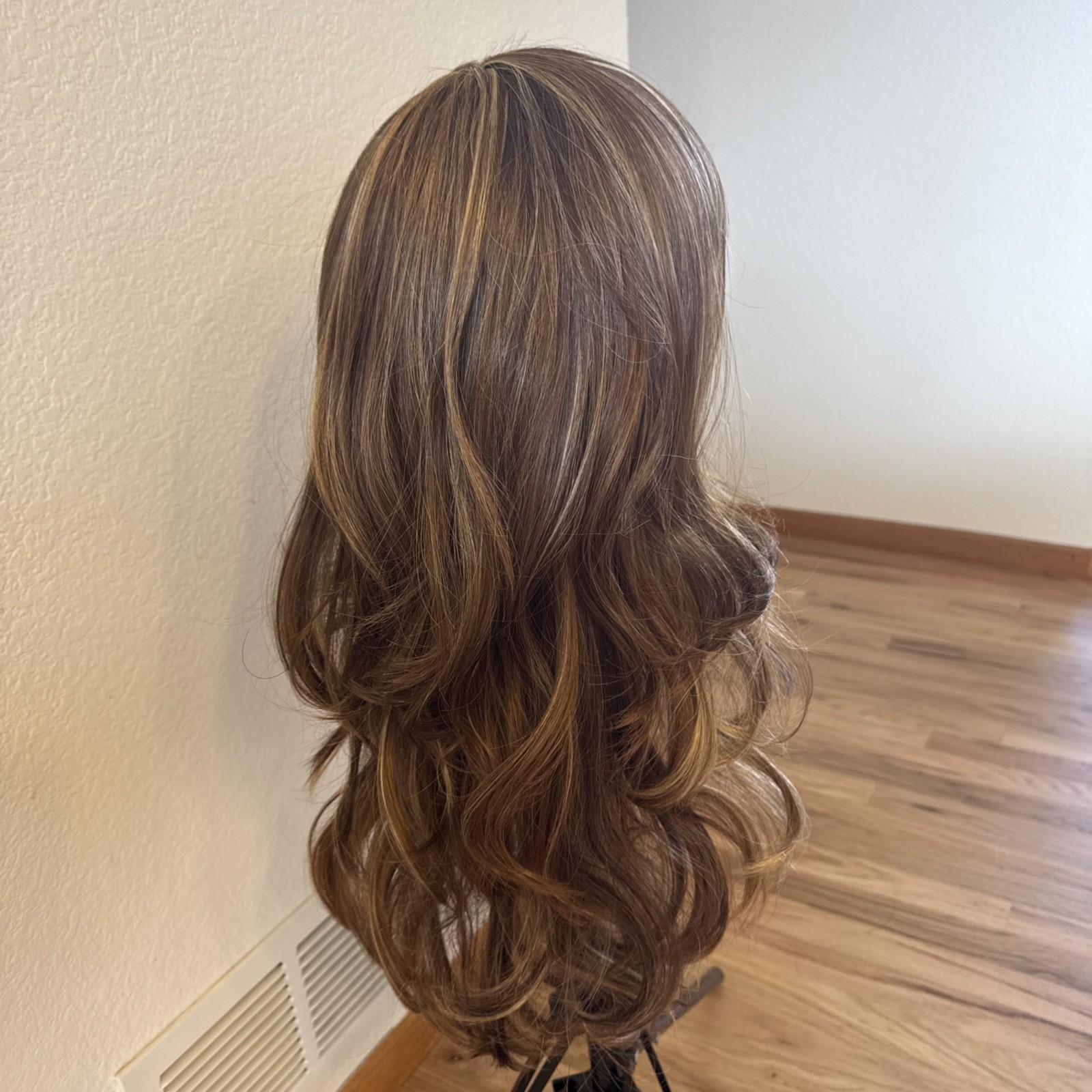 HR Synthetic Wig | 25” Two Tone Reddish Brown With Blonde Highlights 134