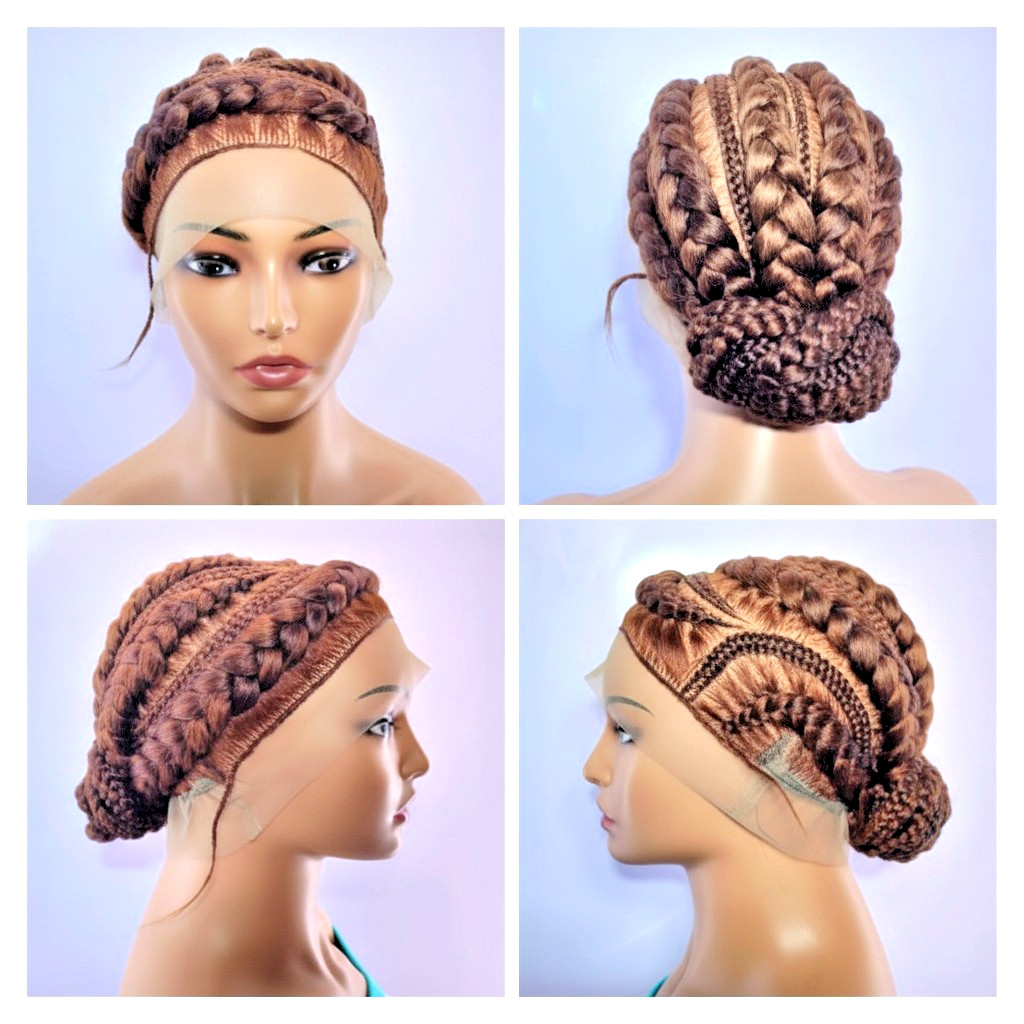 Braided Wig. Large Cornrow Braids. Full Lace with baby hair