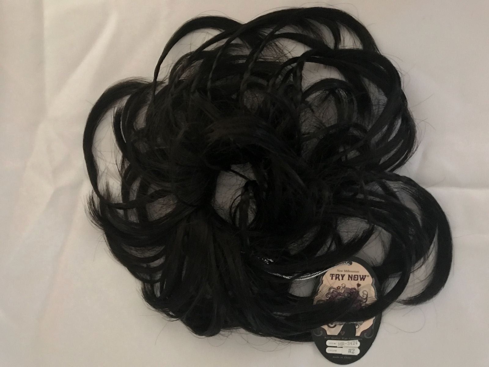 Synthetic Hair piece Updo Scrunchies Braided Ponytail Ring Extensions-3424 #2