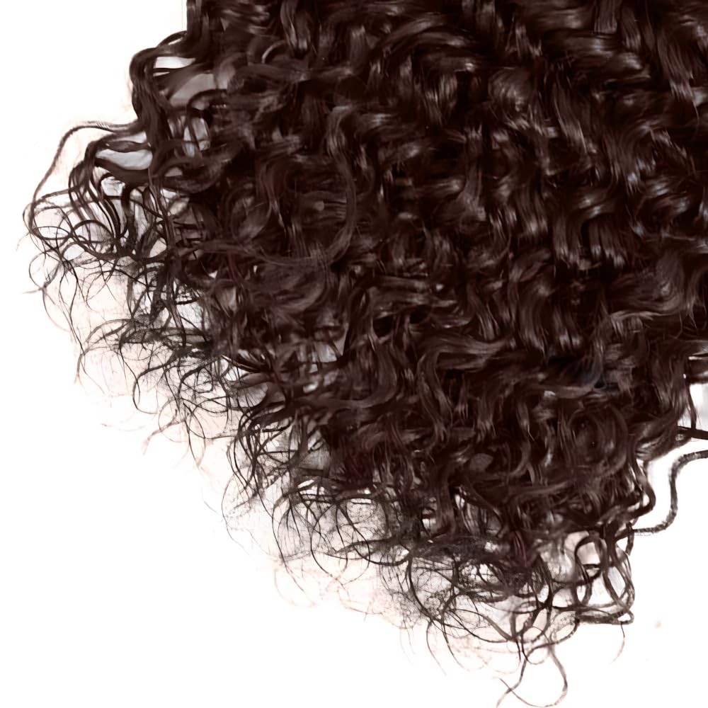 Yuksoocosh Chocolate Brown Water Wave Bundles Color 4 Human Hair Extensions