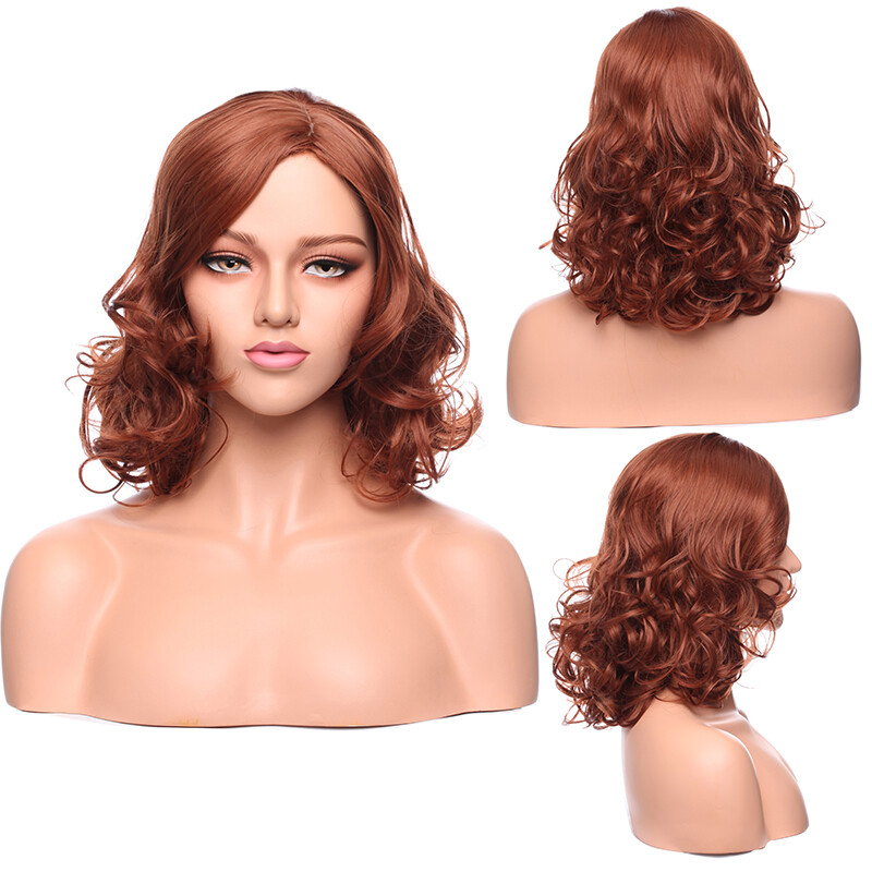 Women Lady Full Wig Synthetic Hair Curly Straight Brown Blonde Ombre Cosplay US