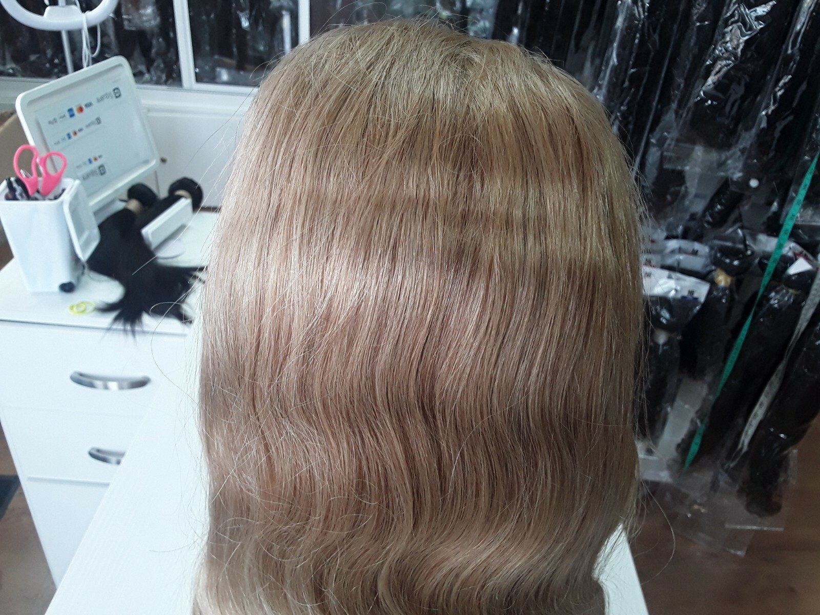 12A 22INCH BRAZILIAN GLUELESS WITH 5X5 SILK BASE TOP FULL LACE WIG 200% DENSITY
