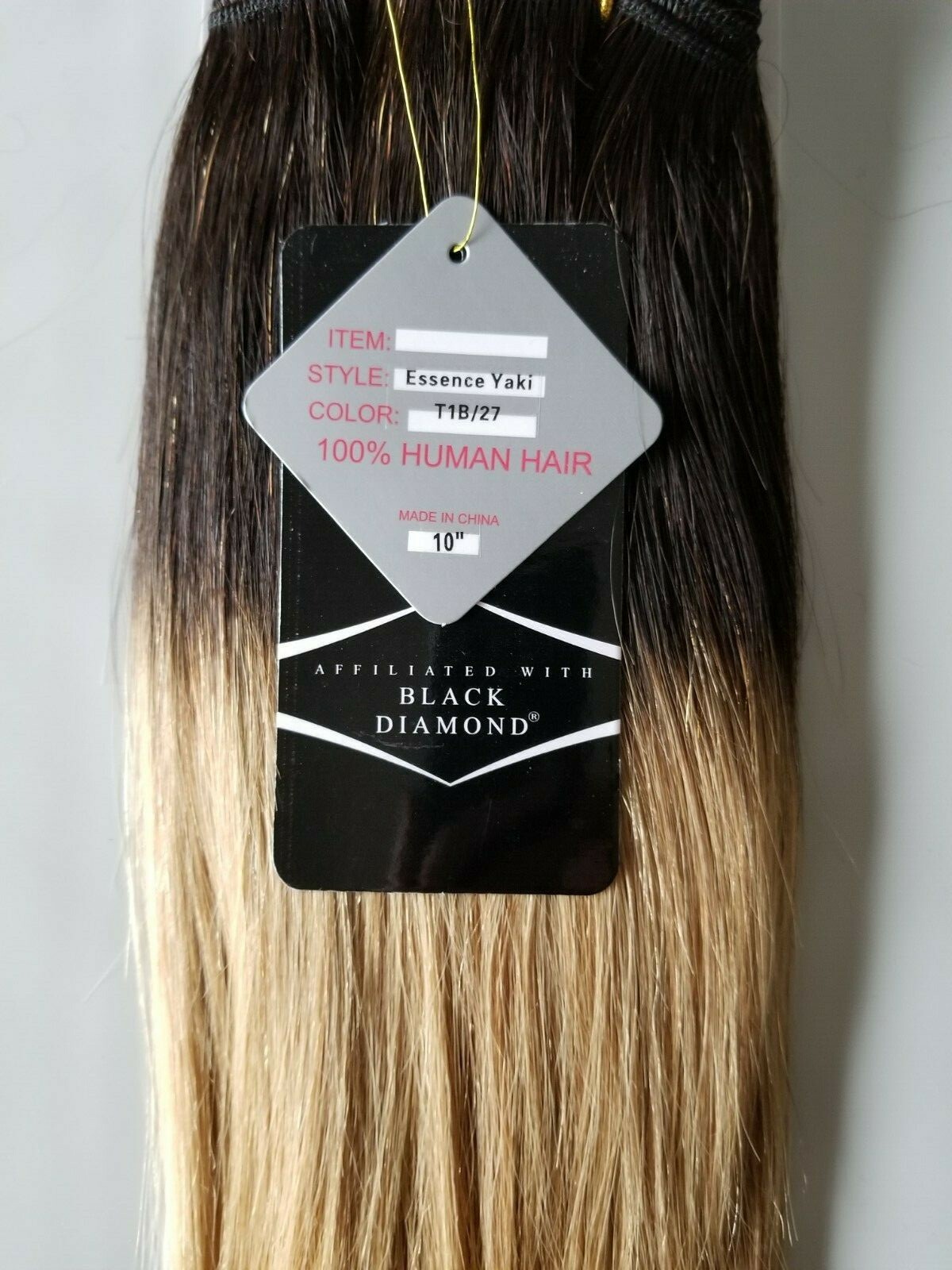 ONYX Black Diamond 100% Human Hair Natural Essence Yaki Weave Extension 10″~18″