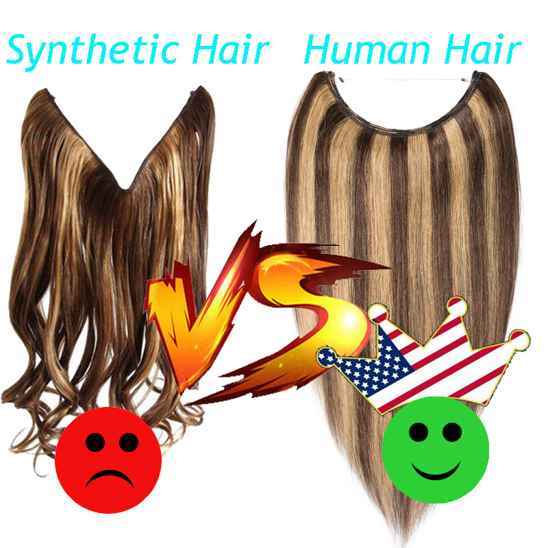 One Piece THICK Secret Wire No Clip In 100% Remy Human Hair Extensions Weft RW